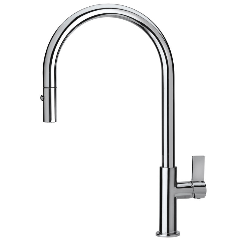 Robinet de cuisine à poignée simple Elba, Chrome