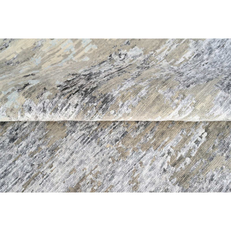 Tapis rectangulaire gris / gris anthracite, Rectangle 8 pi x 10 pi