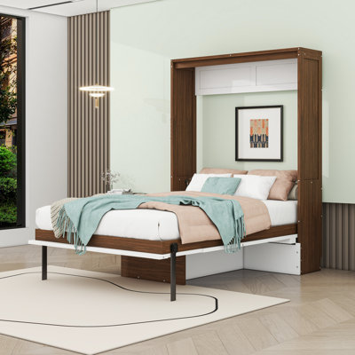 Wood Murphy Bed with Desk