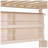 Lucky Furniture 57.3" W x 78.9" D x 57.1" H Pinewood and MDF Full Over Full Bunk Bed with Integrated Shelving-1720907052