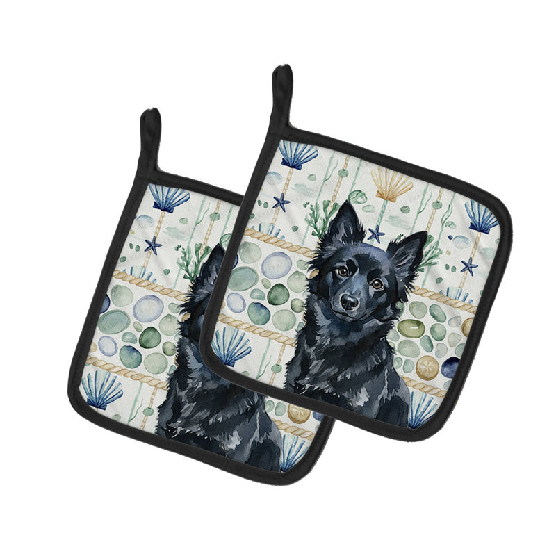 Paire de poignées en verre Schipperke