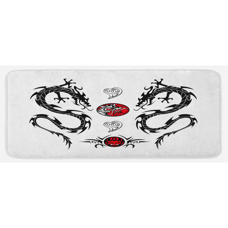 Tapis de cuisine noir