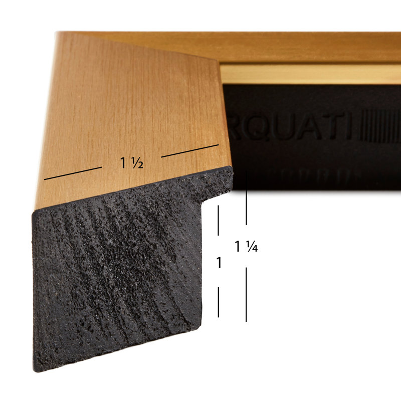 Goessel Picture Frame with Mat, 5" x 7" Matted to 4" x 6", Gold
