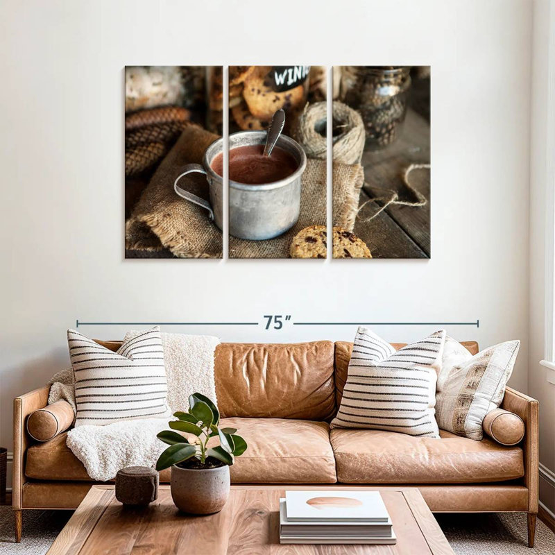 Chocolat chaud Yarlin et biscuit, H 36 po x l 57 po