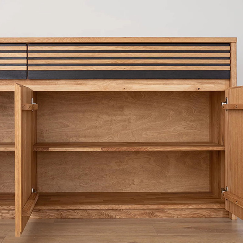 Buffet minimaliste moderne de style européen, H 31,5 po x l 59 po x P 15,7 po