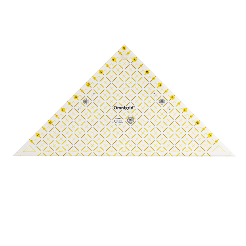 Règle triangulaire droite de 8 po et demi-carré Omnigrid