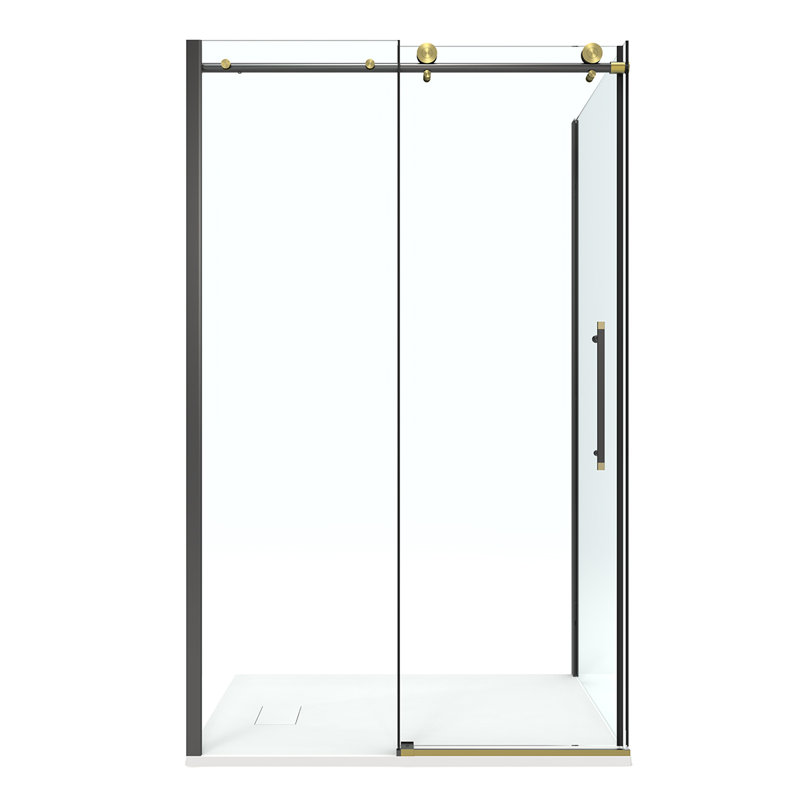 Kathey 48" W x 36" D Corner Semi-Framed Shower Enclosure