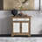 Rustic Vintage Accent Cabinet With Carved Floral Panels