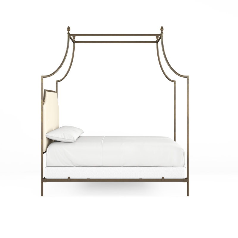 337 Flying Arch Canopy Bed | Complete Canopy, Queen, Vintage Champagne/Beige