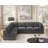 6-Piece L-Shaped Upholstered Symmetrical Sectional, Modular Sofa-728916750