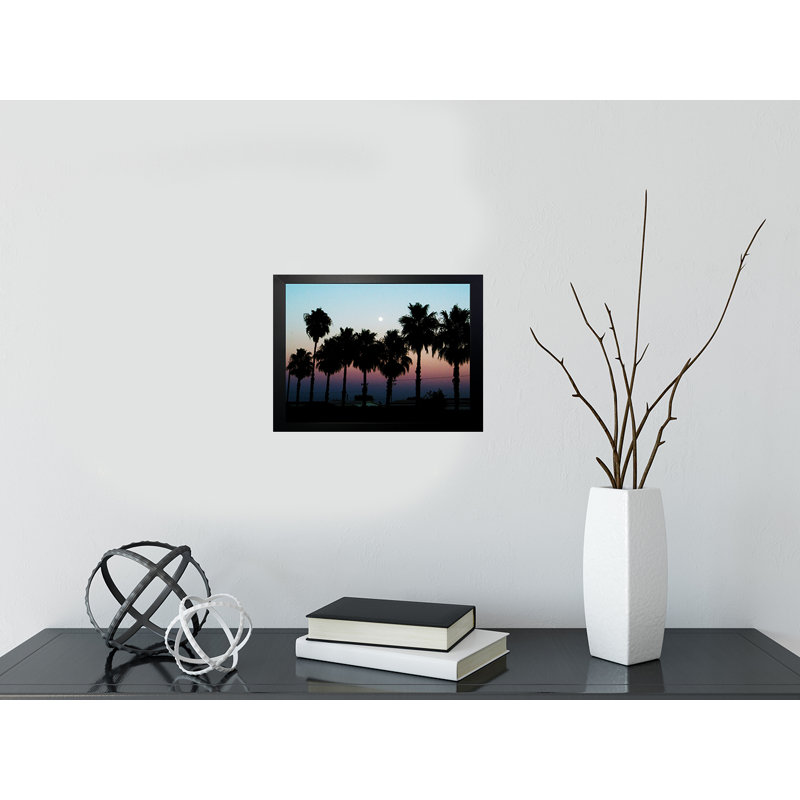 «California Sunset Moonrise» par Joseph Elliot - reproduction de photo, H 10,5 po x l 12,5 po x P 1,25 po, Pas de tapis