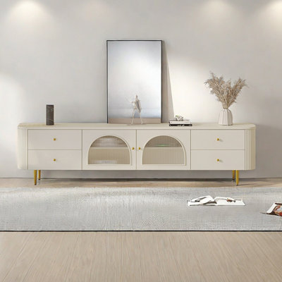 Modern French Style Wood TV Stand