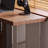 Nut-brown+Clear Rectangular Solid Wood+Acrylic desks-107286871