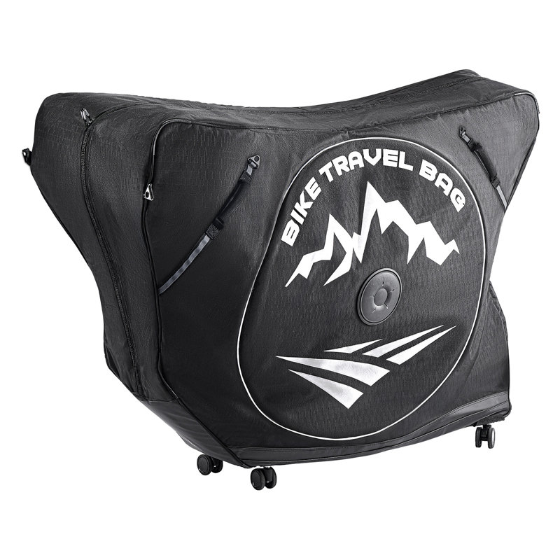 Triathlon Bike Travel Bag, Transport Bicycle Storage Carry Bag with TSA Lock & Dual Zipper, Triathlon Bicycle Case Max. Wheelbase 106 cm for Travel, Outdoor Use, Train Airplane Subway Transport