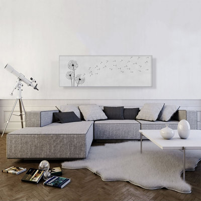 Pissenlit gris noir - impression sur toile tendue