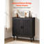 Rattan Cabinet, Rattan Storage Cabinet with 2 Magnetic Doors and Adjustable Shelves, Accent Sideboard Buffet with Wooden Legs & Power Cord Hole for Hallway, Entryway, Living Room, Kitchen-812490036