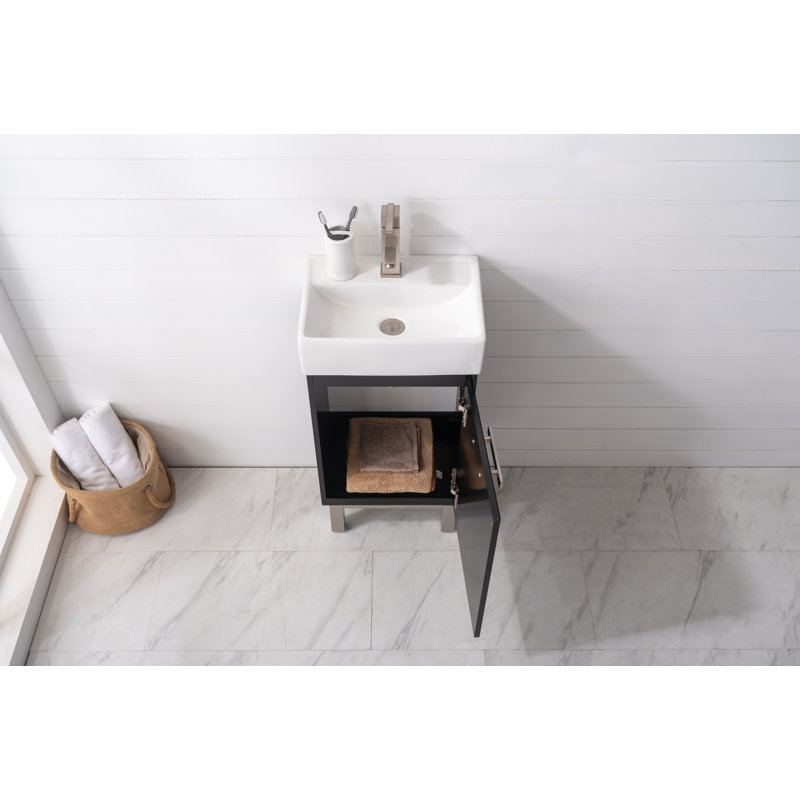 Ensemble de meuble-lavabo simple 16,5 po Jarrettsville, Noir