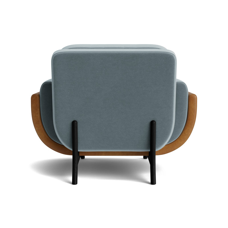 Regatta Chair, Performance Velvet - Harbor/Bedford - Saddle, Black