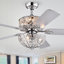 Ventilateur de plafond en cristal à 5 pales de 52 po avec ensemble d'éclairage inclus