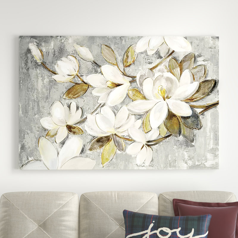 " Magnolia Simplicity " by Silvia Vassileva, 18" H x 26" W, Wrapped Canvas, No Frame