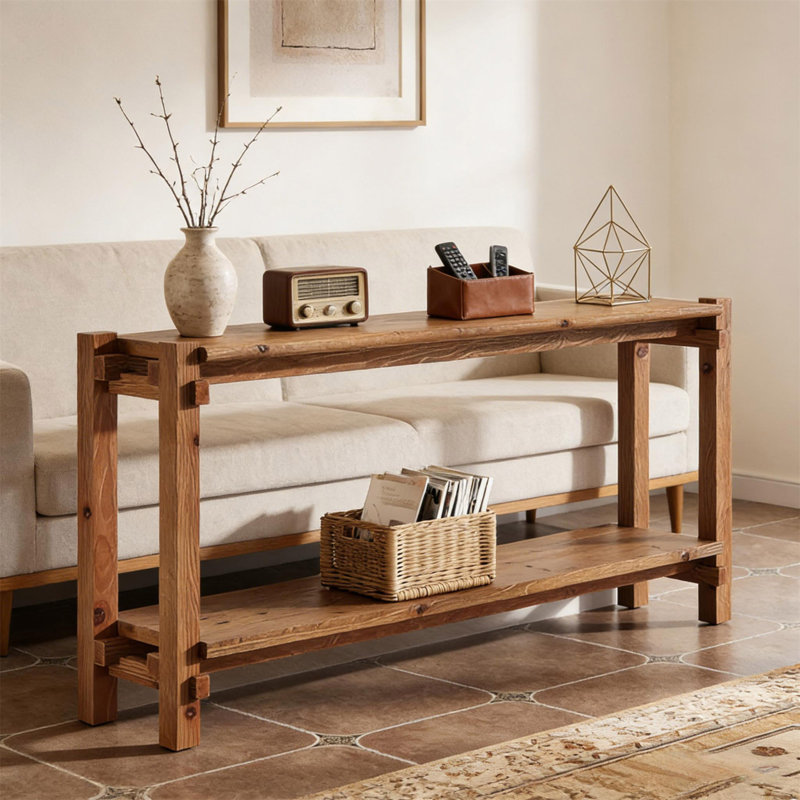 Couch Side Table,Console Table,Entryway Table,2-Tier Foyer Table