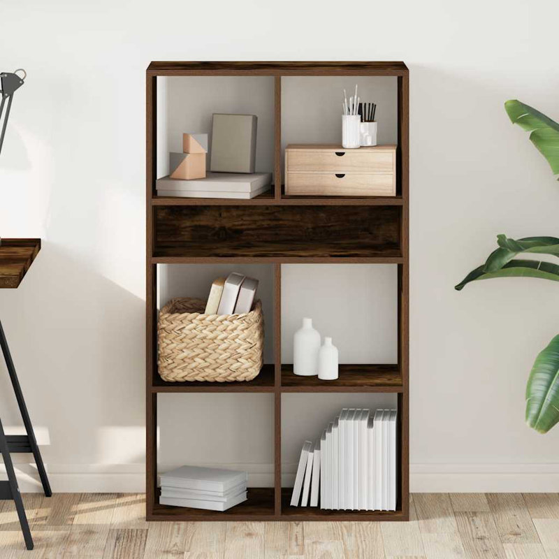 Shaliek Bookcase, 112cm H x 66cm W x 31cm D, Smoked Oak