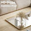 Miroir pleine longueur avec coins arrondis, miroir de plancher moderne pour chambre à coucher ou vestiaire, conception suspendue ou inclinée, cadre en aluminium léger, -472376854