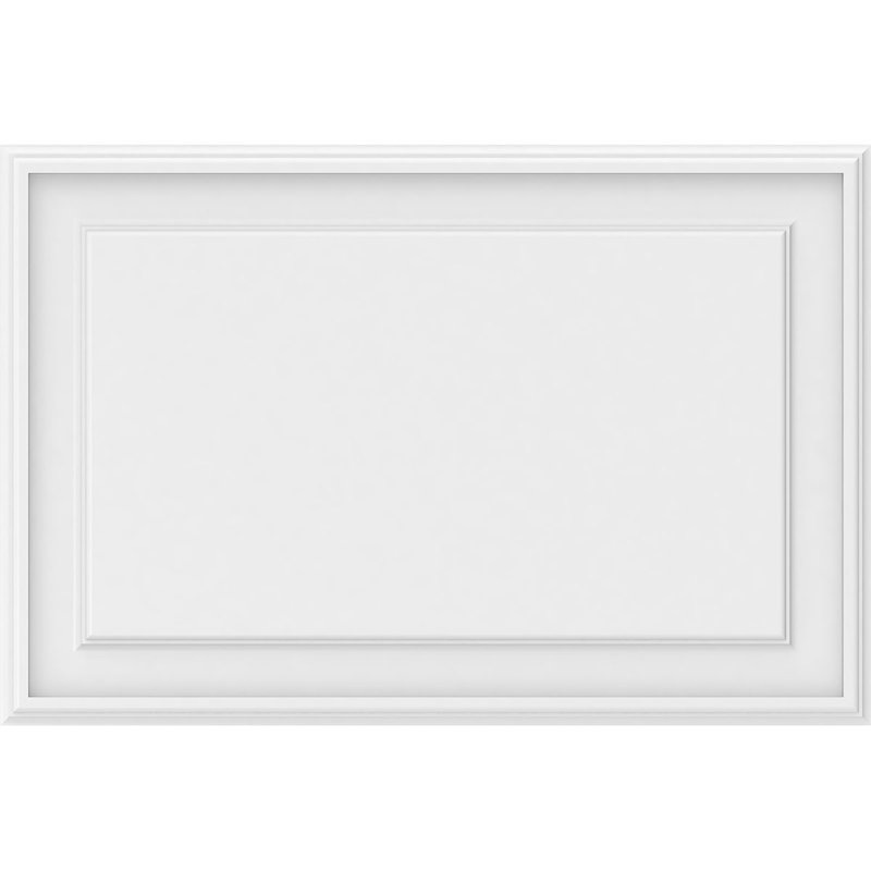 Panneau mural surélevé en PVC blanc Legacy, H 20 po x l 30 po x P 0,63 po