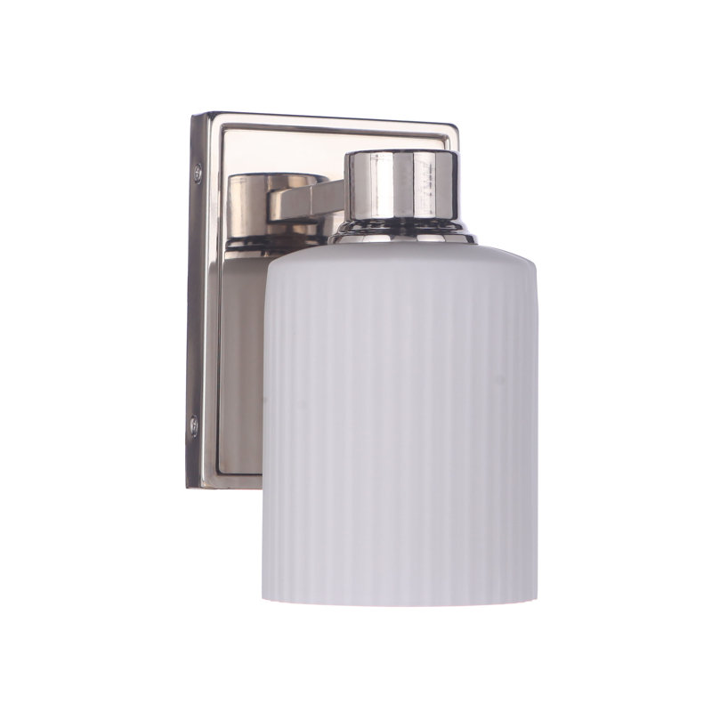 Iron Armed Sconce, Polished Nickel