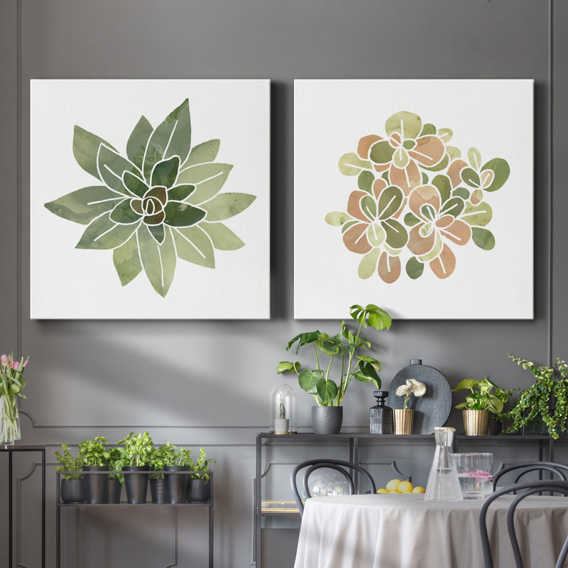 Succulent Cameo I-Premium Gallery, toile tendue - prête à être accrochée, H 16 po x l 16 po x P 1 po