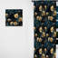Celestial Blue Damask Mirage Em - Rideau damassé - Rideau damas obscurcissant - 1 panneaux-107562298
