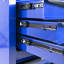 Chariot à outils 6 tiroirs pour le garage, chariot roulant en métal avec roues, noir et bleu, verrouillage par clé, chariot multifonctionnel à roulement, tiroirs verrouillables avec rangement bleu, surface en acier lisse-304632432