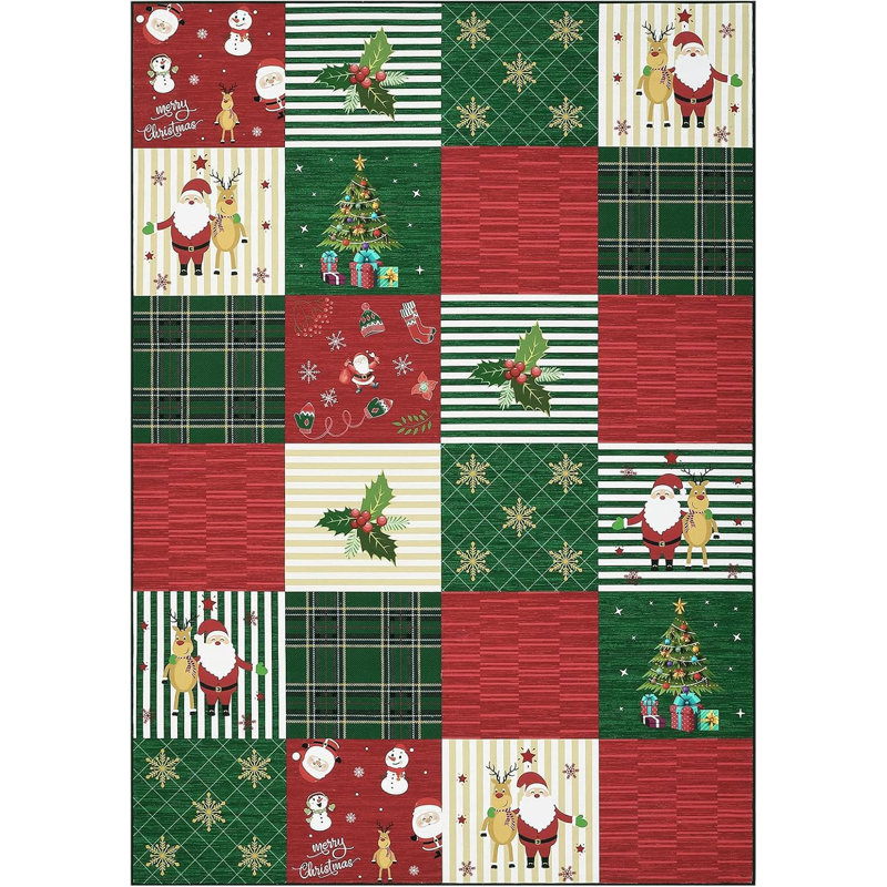 Abstract Machine Printed Area Rug, Rectangle 80 x 150 cm