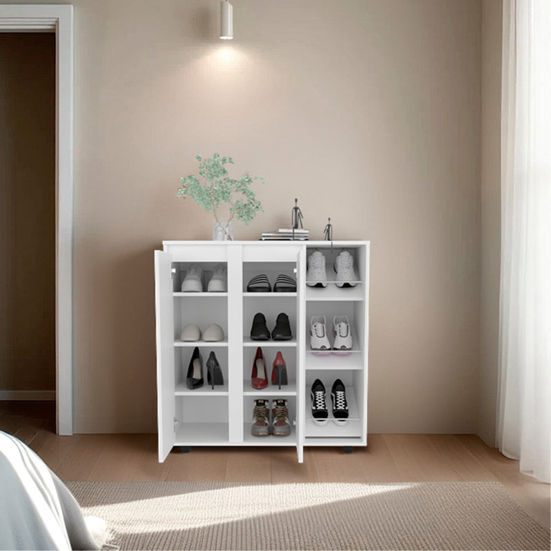 Armoire de rangement Dover, blanc, salon ou chambre à coucher