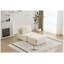 Chaise longue simple moderne en velours côtelé beige avec mousse à mémoire de forme