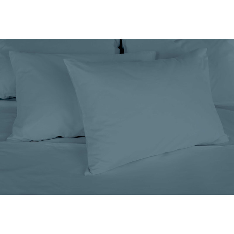 Oslo Plain Weave / Muslin Fitted Sheet, Single (3'), Ocean