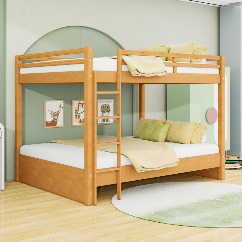 Grand lit superposé en bois avec échelle, Bois
