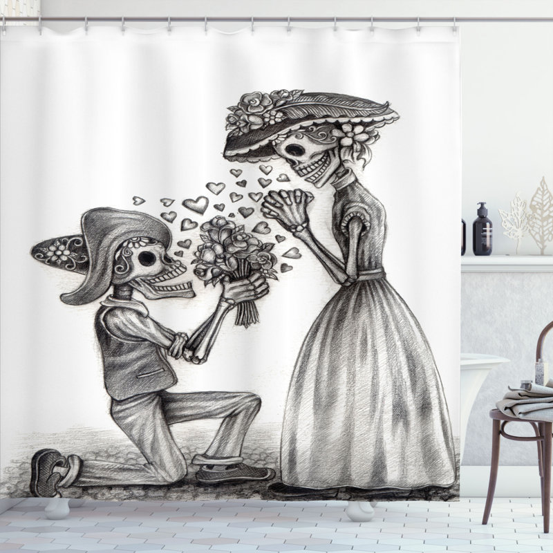  Rideau de douche simple Day Of The Dead, H 75 po x l 69 po