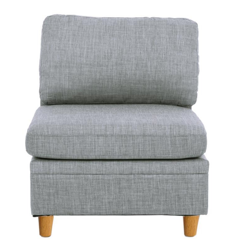 Fauteuil sans accoudoirs Living Room Furniture, Gris clair
