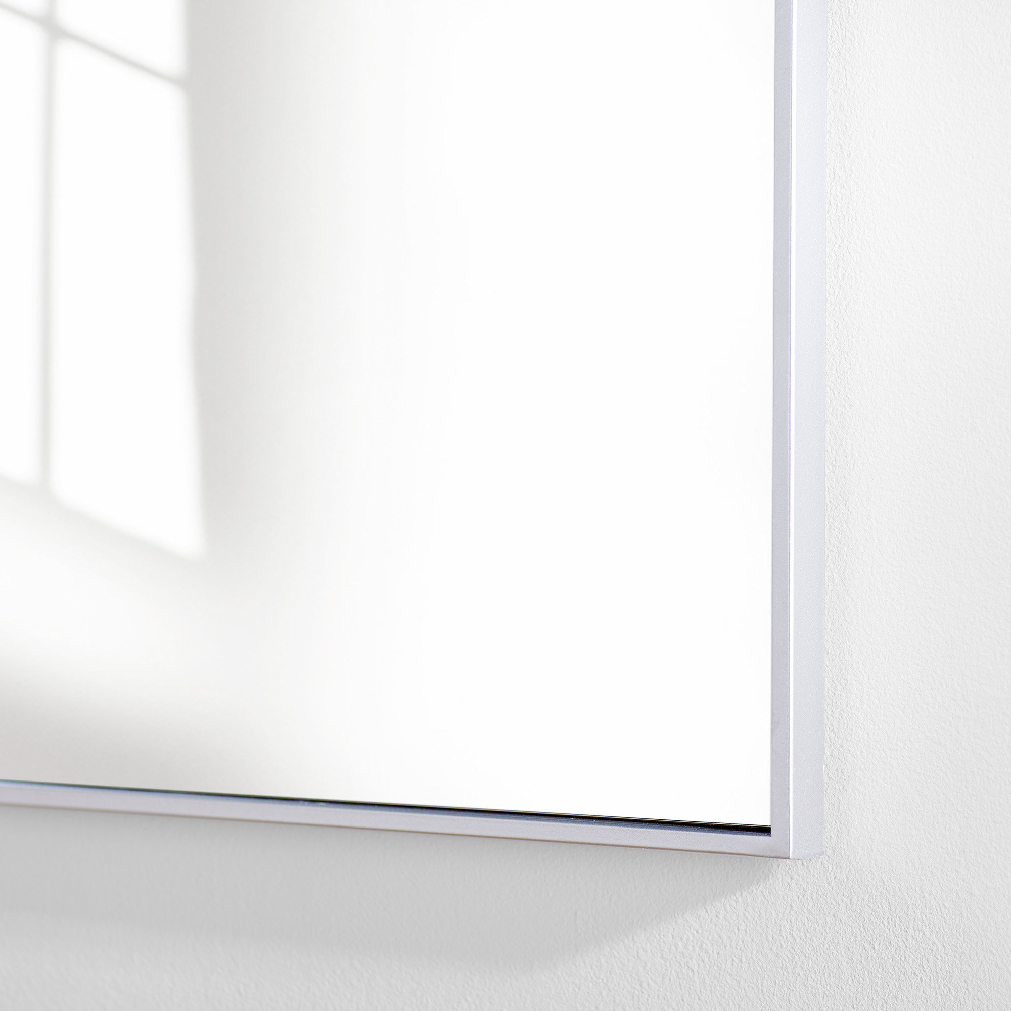 Sabine Metal Rectangle Wall Mirror, 72" x 36", Silver