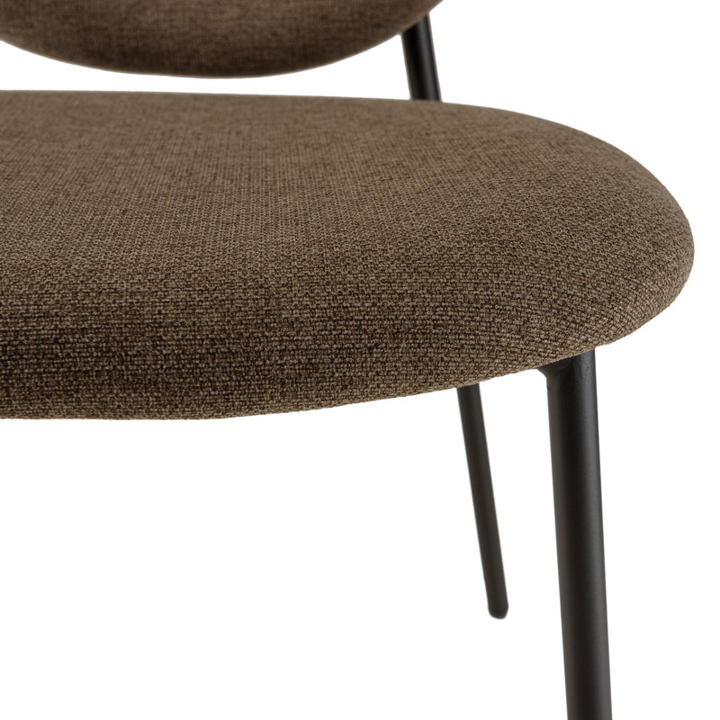Luanna 46cm H Polyester Upholstered Side Chair, Brown