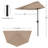 Summertime Umbrellas 3 Half Umbrella Outdoor Patio Shade - 9' Patio Umbrella with Easy Crank - Small Canopy for Balcony, Table, or Deck by Pure Garden-33048764