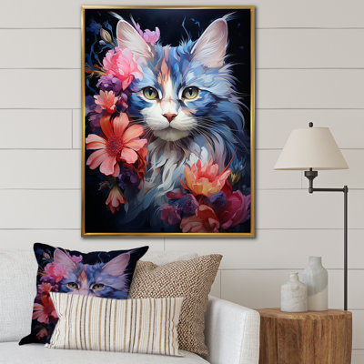 " Ragamuffin Radiance Multicolor Cat Collage I "