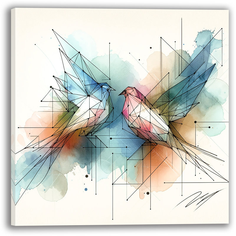 «Avian Polyphony» sur toile, H 12 po x l 12 po x P 1 po