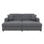 Lit de jour inclinable 86,5 po surdimensionné avec méridienne profonde, deux sièges USB, deux porte-gobelets et coussins décoratifs-1692643932