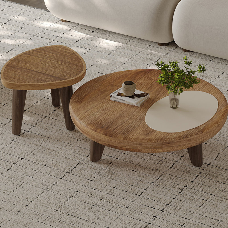 Coffee Table Set with Oak Legs
