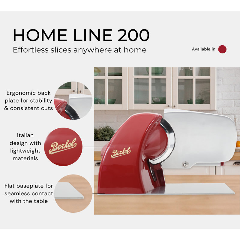 Home Line 200 Electric Food and Meat Slicer with 8-inch Blade for Home