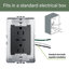 Prise de courant USB Type-C / C invertissable ultra-rapide 65 W adorne® 15A, graphite-125613099