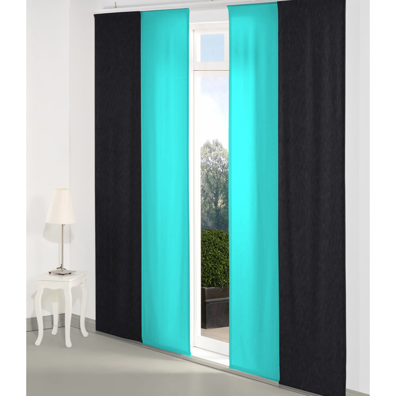 Garrity Polyester Blend Room Darkening Curtain Panel Pair Single Panel, 145cm H x 60cm W