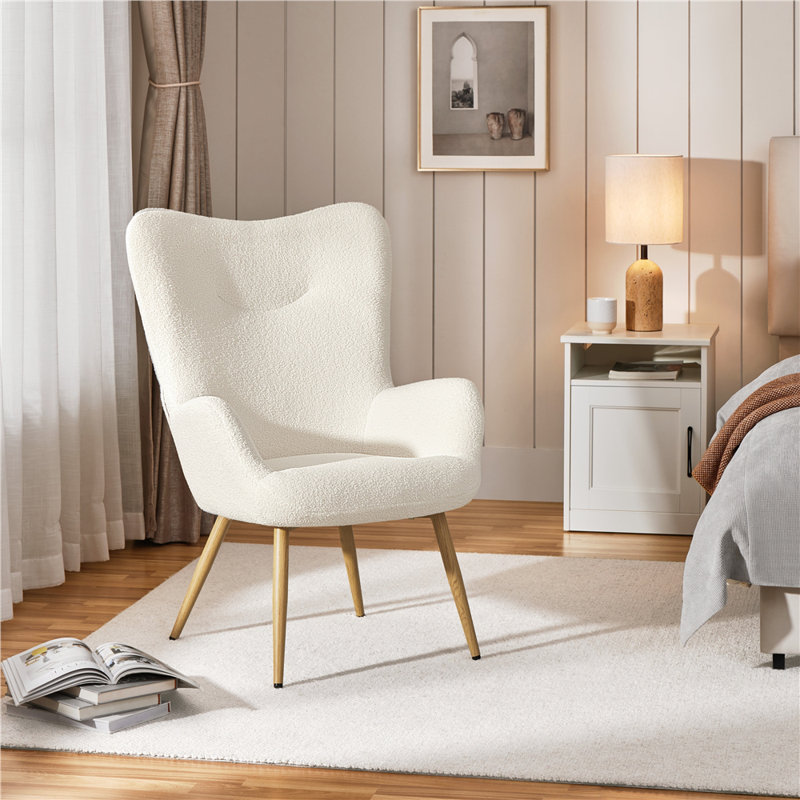 67 cm Wide Boucle Armchair, Ivory